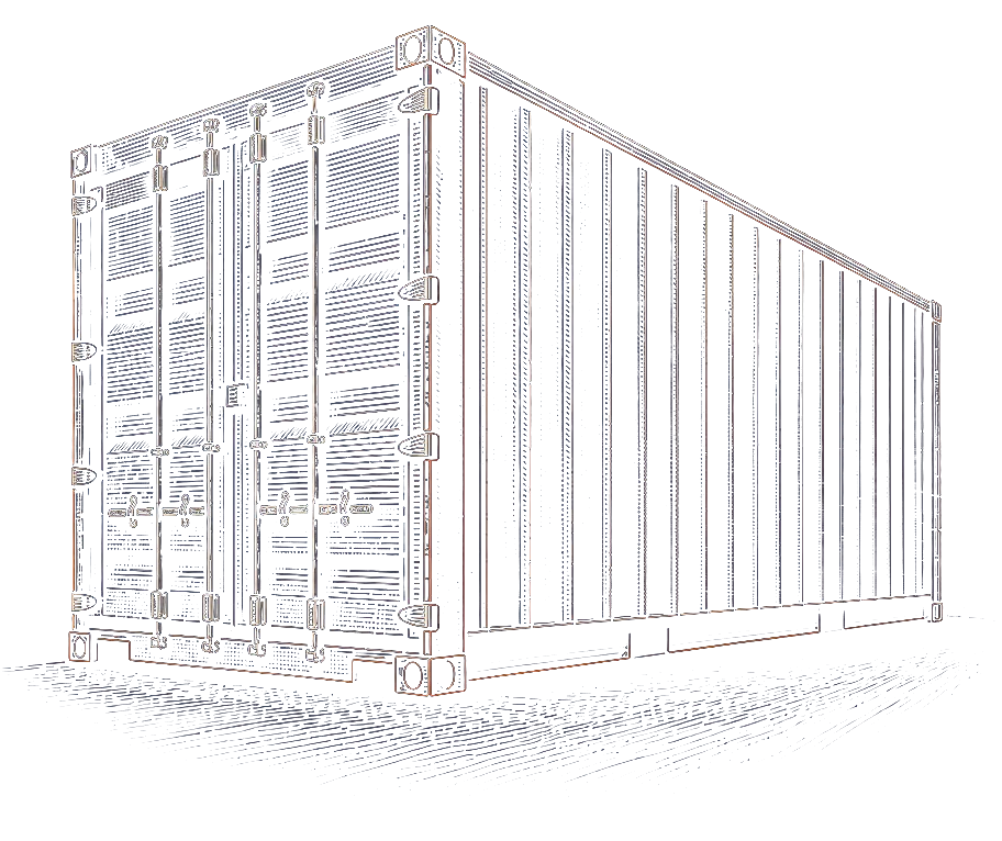 Engraved shipping container