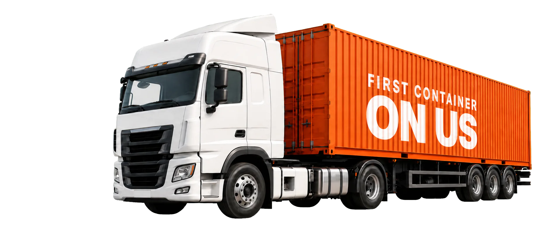 Ntempa freight truck with the offer First container on us